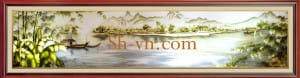 乡村风景画手工刺绣＝可愛的故鄉　2120＝SHVN 2120 - 45cm x 100cm (2)